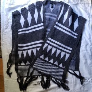 Aztec Print Poncho